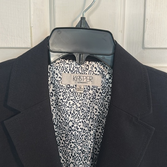 kasper women’s black suit jacket size 12 - Picture 3 of 4